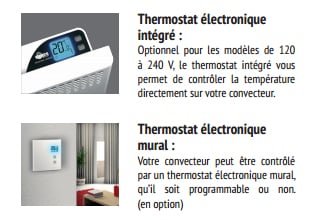 thermostat integre